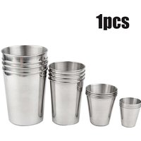 Stainless Steel Cup 30/70/180/320ml Beer Cola Milkshake Cup For Outdoor Practical Travel Bar Coffee Shop Polished Interior