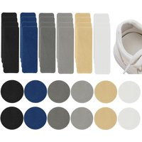 6pcs Replacement Self-Adhesive Shoe Repair Patch Universal Durable Heel Hole Pads Microfiber Leather Sneaker Repair Pads