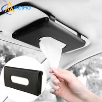 Car Tissue Box Holder for Sun Visor Foldable Leather Kleenex Dispenser, Saves Space & Easy Access Fits Most Cars SUVs
