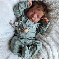 19 Zoll Neugeborene Babypuppe Jocy Ward Reborn Realistisches Bild Handgefertigt 3D-Haut Eingefädeltes Haar Sichtbare Venen Sammlerpuppe