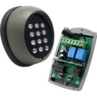 Ouvre-clé sans fil en métal et récepteur de relais à 2 canaux, clavier à Code roulant 433mhz 12V/24V pour porte de Garage, nouveauté