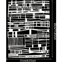A4 29 *21cm ACreative stripes DIY Stencils Wall Painting Scrapbook Coloring Embossing Album Decorative Paper Card Template,wall