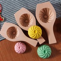 DIY Steamed Bun Mold Wooden Traditional Moon Cake Mould Multipurpose Bun Making Tool Mung Bean Cake Baking Mold For Pancakes Pie