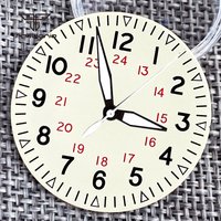 33.5mm Pilot Automatic Watch Dial Beige Face Wristwatch Accessory Arabic Marks Hands Luminous Fit NH35 NH36 ETA2824 PT5000 Movt