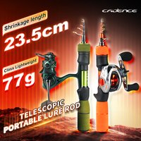 Cadence Elves Lure Fishing Set Ultra-Short Section Mini Lightweight Rod Telescopic Lure Rod Portable Multi-Section UL Stream