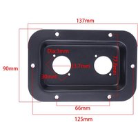 Black Steel Recessed XLR Jack Connector Plate Multi-size Optional DIY Accessory For Stage Loudspeaker Audio Equipment