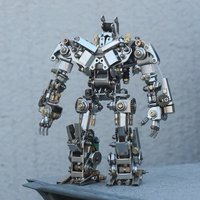 3d Mechanical Kuafu Mecha Model Diy Metal Metamorphosis Armor Assembly Model Kit Ornaments Puzzles Toy Toys for Children Adults