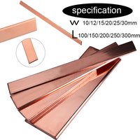 1pcs length: 100-500mm, copper flat strip copper plate, DIY material thickness: 1/1.5/2/3/4/5/6/8/10mm