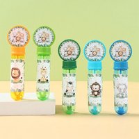 10Set Jungle Animals Bubble Tube Empty Soap Bottle Stick Birthday Decoration Kids Favor Toys Safari Jungle Theme Party Supplies