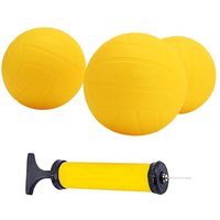 Mini Volleyball PVC Soft Inflatable Bouncing Ball Replacement Set Roundnet Game Accessories with Pump for Family Activity