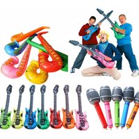 3Pcs Inflatable Instruments Toy Music Balloons Set Simulation Instrument Guitars Saxophones Microphones Party Toy Gift