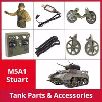 Kubingke 1/16 M5A1 Stuart RC Tank Parts RC Tank Upgrade Spare Parts for M5A1 Stuart Remote Control Tank Model In Srock