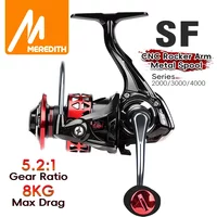 MEREDITH 10+1 Stainless Steel Bearings Spinning Fishing Reel 8KG Max Washer Drag Suitable for Both Fresh and Seawater
