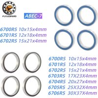 10Pcs ABEC-7 6700/6701/6702RS Ball Bearing 10x15x4 12x18x4 15x21x4 Rubber Sealed RC Hobby Parts