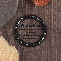 Hematite Beaded Magnetic Bracelet Men Absorb Negative Energy Bracelet Protection Jewelry Fashion Gifts for Friends