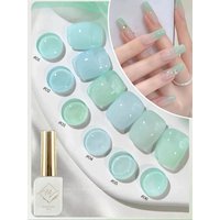 ZH 6-Color Summer Hot Selling Mint Mambo Gel Nail Polish 2025 New Ice Clear Milky Blue-green Series Gel Polish
