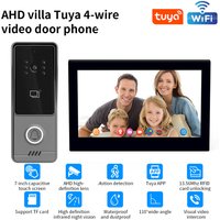 TUYA Wireless Wifi Video Doorbell 1080P 7/10 Color Touch Screen Smart APP Home Intercom Kit for RFID Card Access Control System
