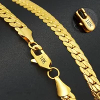 Classic 925 Sterling Silver 5MM 18K Gold Full Sideways Figaro Chain Necklace For Woman Man Fashion Wedding Jewelry Holiday Gifts