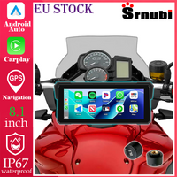 Srnubi 8,1 Zoll Motorrad-Multimedia-Player Kabelloses CarPlay Android Auto GPS-Display IP67 Wasserdicht 2K Fahrzeugbildschirm TPMS-Monitor Dual-Bluetooth Moto-Zubehör