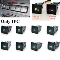 1PC Car LED DRL Parking Radar Power ON Off Fog Light Switch Button with Wire for Golf 6 MK6 Jetta 5 EOS Scirocco 2006 -2011
