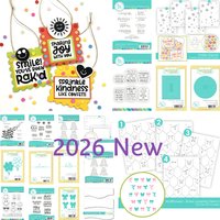 2026 New Create-in-Quads Additional Circle Stacklets Die Stencils Set Bursting Balloons Dies for DIY Scrapbooking Handmade Stamp