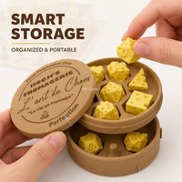 Creative Cheese Dice Box Ornament Irregular D4 D20 Dice Set Portable Board Game Prop for Family Party Kids Adults Use