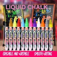 Liquid Chalk Fluorescent Board Special Pen Fluorescent Marker Pen LED Luminous Erasable Luminous Advertising Display Board