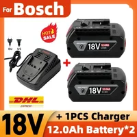 100% Original For Bosch lithium-ion rechargeable battery, 18V 12000mAh BAT609 BAT618 with charger BAT411 BAT 411A☆☆☆