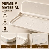 Wall Mounted Foldable Storage Shelf No Drilling Phone Holder for Bathroom Toilet Kitchen Wifi Router Rack