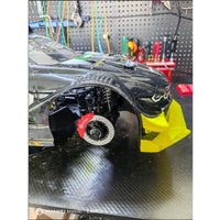 3D-gedrucktes KKPIT ZQR Linked Light-Up Bremssattel-Kit für 1/7 RC-Auto, simuliert überhitzte Bremsscheiben, leichtes Upgrade-Zubehör