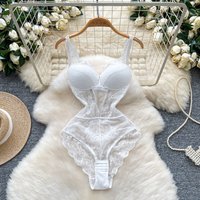 Women Hotsweet see through backless mesh slim Vintage Straps Bodysuits Chic Jumpsuits Top Clothing