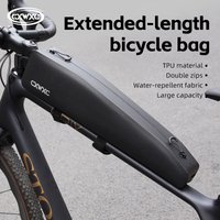 CXWXC 2L Extended Bicycle Top Tube Bag IP66 Waterproof TPU Material Cycling Front Frame Bag Narrow-Side MTB Road Bike Bag