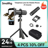 SmallRig Universal Mobile Phone 8x Telephoto Lens for iPhone 16 Pro / Pro Max T-mount Telephoto Lens with mini Tripod 4737