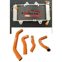Aluminum Radiator+Silicone Hose Kit For 2013-2020 KTM Duke 125 250 390 ABS RC390 2014 2015 2016 2017 2018 2019