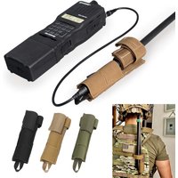 Tactical Radio Antenna Relocation Cable MOLLE Radio Fixing Pouch Holder PRC152/148 MBITR UV-13 PRO Plus Walkie Talkie Carrier