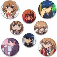 32/44/58mm Anime Toradora Enamel Pins Handmade Brooches for Clothes Backpack Decoration Cartoon Badge Jewelry Accessories Gifts
