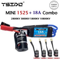 YSIDO mini 1525 Brushless Motor 2800KV 3800KV 5800KV and 18A ESC Combo for Kyosho Mr03 Pro Atomic DRZ 1/24 1/28 1/32 RC Car