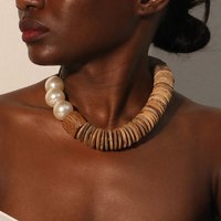 Statement Necklace Big Beads Handmade for Women Trendy Party Jewelry