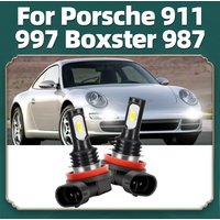 2Pcs LED Fog Light Bulb H8 Lamp 6000K For Porsche 911 997 2004-2012 Boxster 987 2004 2005 2006 2007 2008-2012 Car Accessories