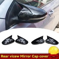 2x Carbon Look Side Wing Mirror Cover For VW For Volkswagen Golf 6 MK6 GTI GTD 2009-2013 Side Rear View Mirror Cap Cover