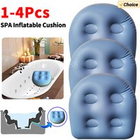 1-4 PCS SPA Inflatable Cushion Tub Anti-Hemorrhoids Inflatable Seat Bath Pad Blue Dual-Purpose Inflatable Seat Pad Pillow