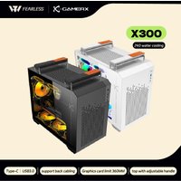 Power Train X-GAMERX X300 PC case MINI-ITX MATX Glass Side Transparent 240 water cooler Desktop Handheld Computer Case Type-c
