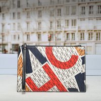 CHHC Niche Luxury Hot Sale Women's Zipper Clutch Bag Fashion Printed Pattern Handbag for Ladies