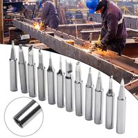 12pcs Soldering Iron Tips Set For 936/ 937/ 938/ 969/ 8586/ 852D Soldering Stations 900M-T Welding Station Tools I B C D K