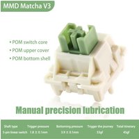 MMD Matcha Icecream V3 Switch Linear 5Pin All POM Manual Fine Lubrication DuPont 105/205 Mixed Grease Mechanical Keyboard Switch