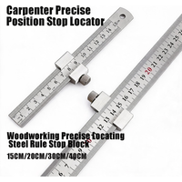 Handcraft Woodworking Measuring Locator Adjustable Stainless Steel Ruler Stopper Compatible Precise Line Professional Designers