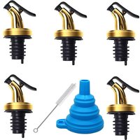 Gold Olive Oil Spout Oil And Vinegar Dispenser Pour Spouts With Attach Cap for Easy Cover, Perfect Choice for Olive Oil Bottle