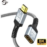 FSU 8K HDMI-compatible Extender cable,Male to Female Adapter,4K@120Hz 8K@60Hz 2.1 48Gbps,Compatible with PS5,PS4,TV PC,Blu-ray