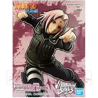 Original Bandai S.h.figuarts Naruto VIBRATION STARS Sakura Edition Action Figure Anime Model Toys Ornaments Figure Gifts 14cm