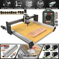 BulkMan3D QueenBee Pro 4-Axis CNC Machine GRBL Control Lead Screw HGR Linear Rail Router for Wood Metal Plastic Aluminum Cutting
